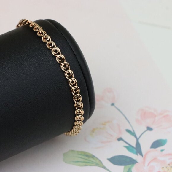 "Elegant Rose Gold Plated Link Chain Bracelet for Women, XPBL0877 - Picture 9 of 12